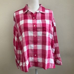 🔥Sanctuary Plaid Button Down Long Sleeve Top